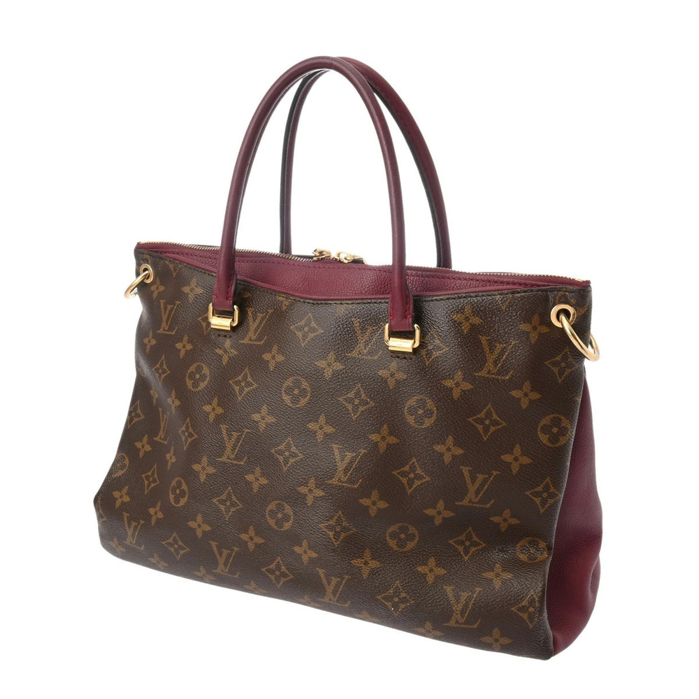 Louis Vuitton Monogram Handbag Canvas Raisin Pallas Purple